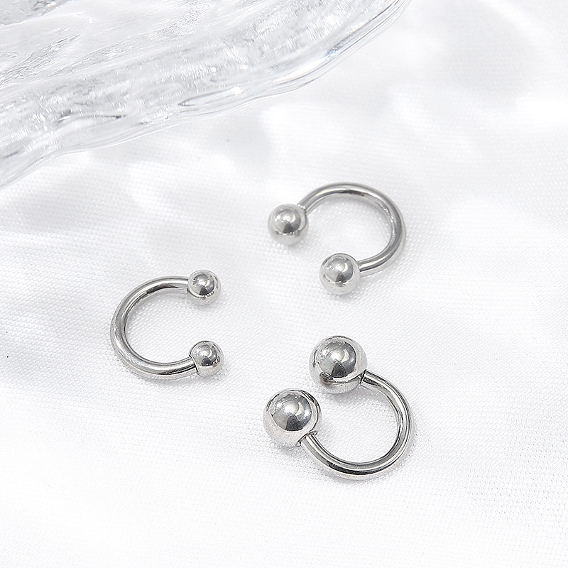 1 Pc Anting Bahan Titanium Steel Gaya Korea Untuk Wanita