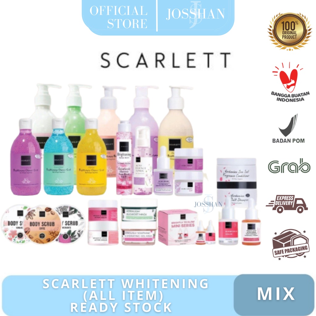 SCARLETT WHITENING Series Paket Lengkap Scarlet By Felicya Angelista/Scarlett Series ALL ITEM &amp; VARIAN (READY STOCK)