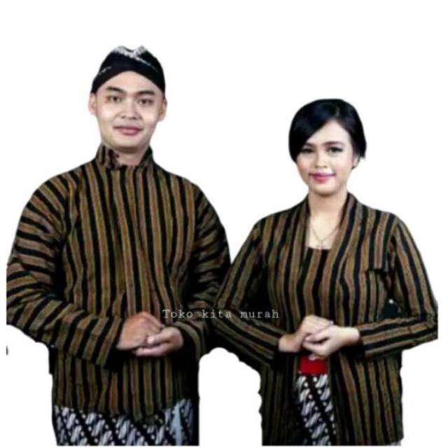 TERMURAH‼️Baju Lurik Jawa - Baju Adat Jawa - Baju Jawa Wanita - Baju Jawa Pria - Baju Adat Jawa