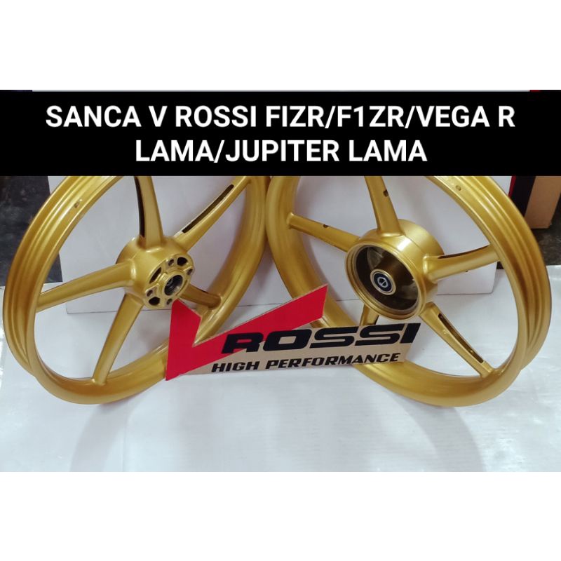 VELG/PELAK RACING V ROSSI SANCA MODEL RCB PALANG 5 GOLD FIZR/F1ZR/VEGA R LAMA/JUPITER Z LAMA