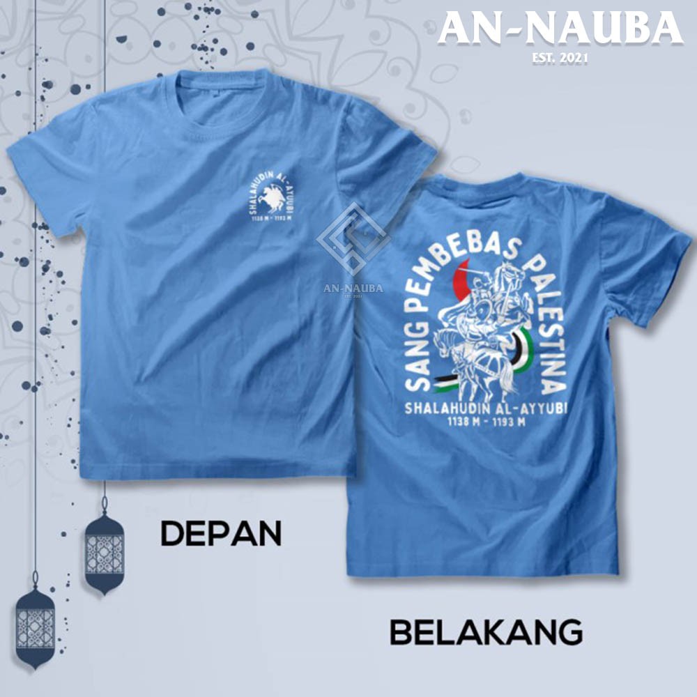 Kaos Dakwah Islami Sahabat Nabi / Salahuddin Pembebas Palestina / Baju Santri Muslim [6508]-6