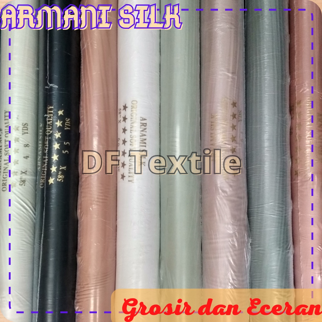 Kain Satin Armani Silk Polos Original Soft Quality Color Series 1