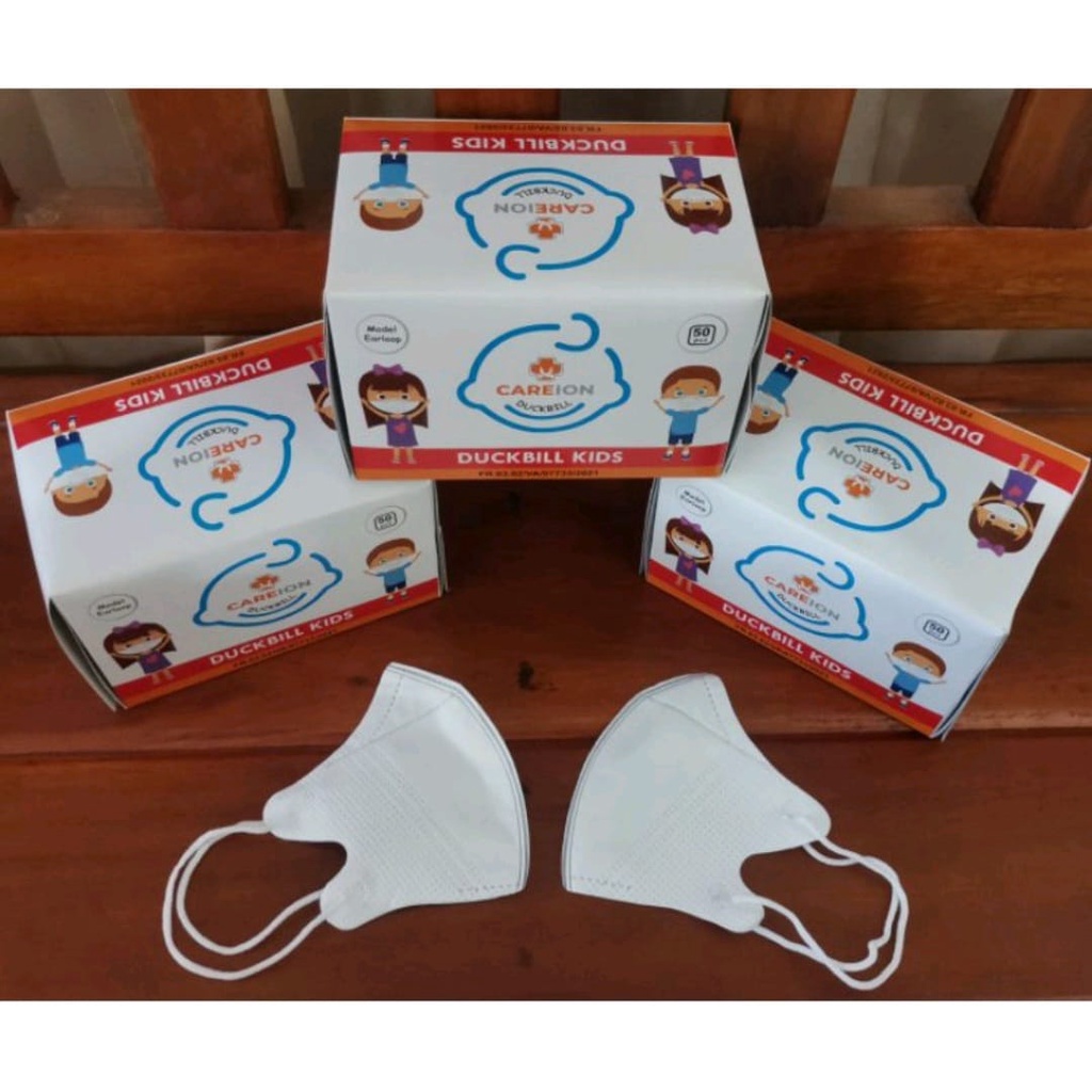 *MYZORA SURABAYA* MASKER ANAK MASKER DUCKBILL ANAK ISI 50PCS MASKER POLOS HITAM PUTIH