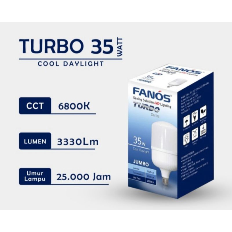 lampu LED fanos turbo 35 watt