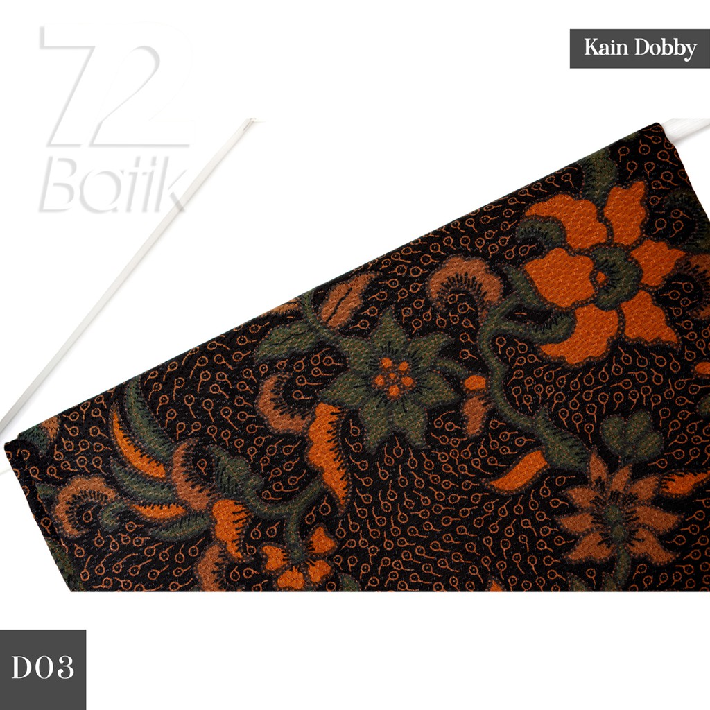 KAIN BATIK PREMIUM Dobby Motif Kembang Warna Orange Hijau Hitam Dolbi Dobi Doby Viscos 729775 Cap 72 Jarik Jarit Samping Kebat Panjang Batik Dobby Modern Premium Bahan Seragam Batik Pernikahan Kantor Keluarga Murah Kamen Jadi Batik Bali Lembaran