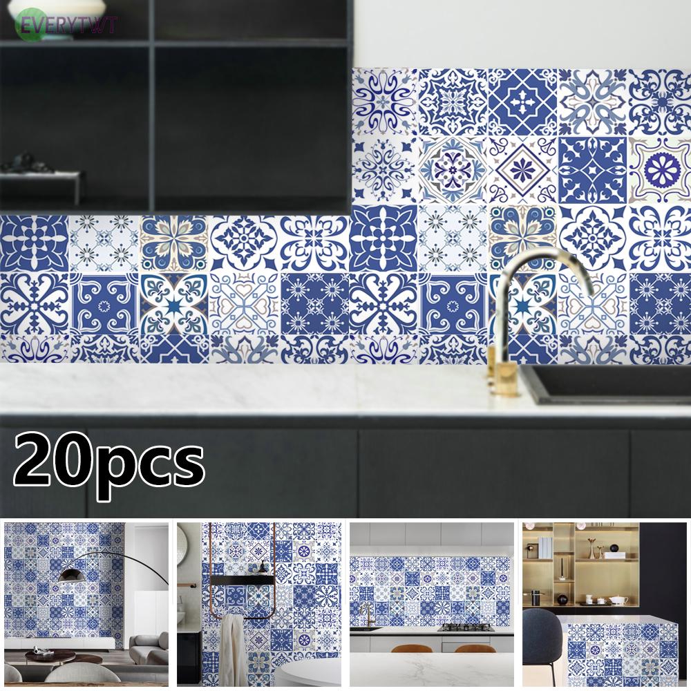 Sticker Home Kitchen Bathroom Decoration Kit Pack Decor Set 20pcs Moroccan Accessories Mosaic Shopee Indonesia
