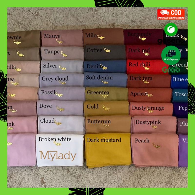 Kerudung My Lady Polos Premium Flex Mylady Hijab Segi Empat Original Jilbab Voal Segiempat Terbaru