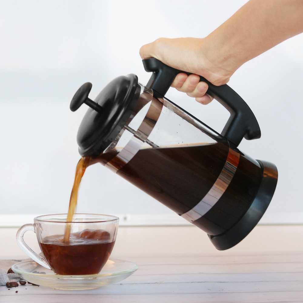 Grab Medan French Press Coffee Maker Pot 1 Liter 1000 ml T35068 Hitam