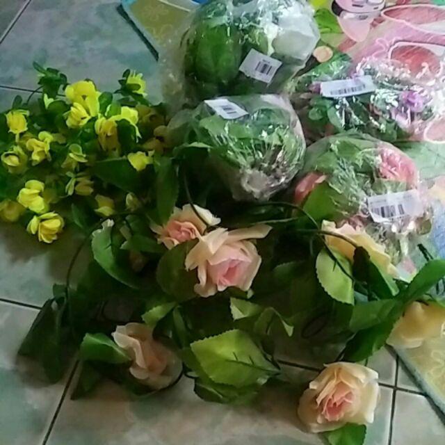 Daun Rambat Bunga Mawar Bunga Palsu Bunga Plastik