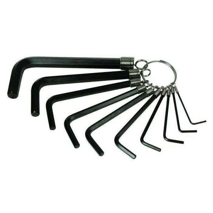 Kunci L Set 10 pcs / Hex Key Ring Set 10in1