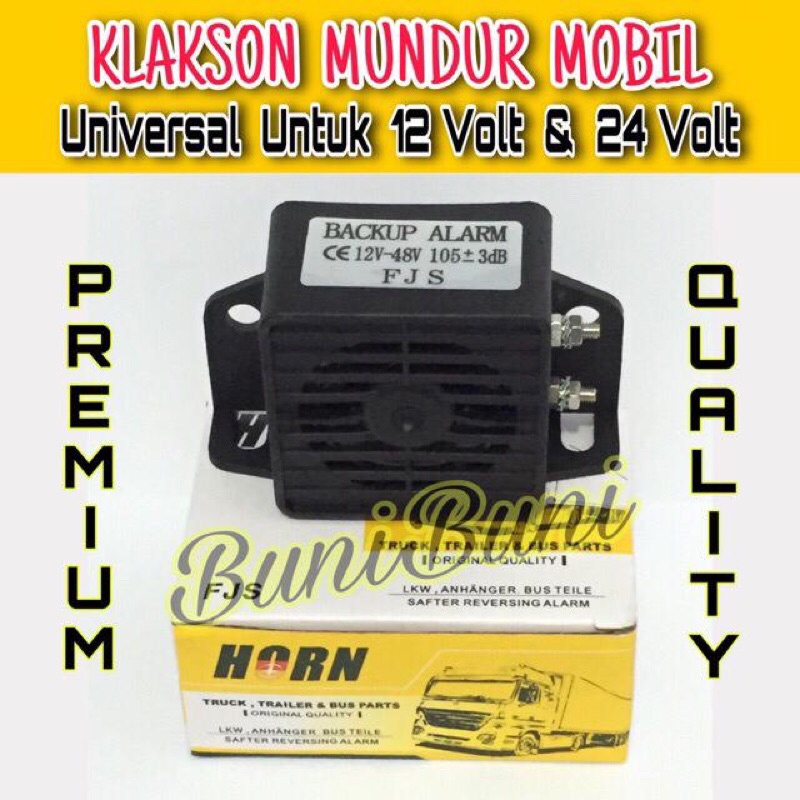 Klakson Mundur / Atret - Back Horn Buzzer - Alarm Mundur Mobil &amp; Truk 3 Suara 12V 24V Original