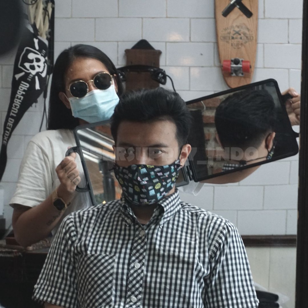 Kaca Belakang Barber Lipat Premium Kaca Belakang Cukur Cermin Barber