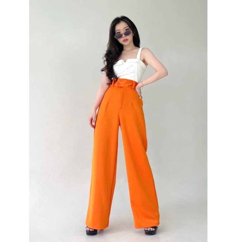 Lamora Long Cullotes Pants | Celana Kulot Highwaist | Celana Kulot Scuba