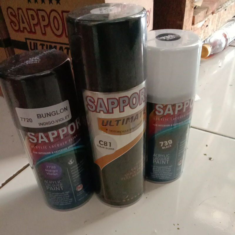 Paket Bunglon Saporo SAPPORO 7720 Indigo Violet Ungu C81 739 Cat Semprot Spray Paint Motor Pilok Pil