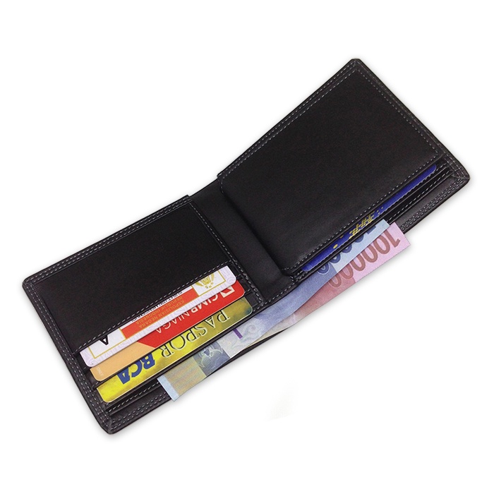 Dompet Kulit Pria Model Pendek Full Kulit Sapi Asli Garut TR449