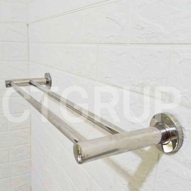 gantungan jemuran handuk stainless anti karat berkualitas bagus rak kamar mandi gantungan tempel dinding