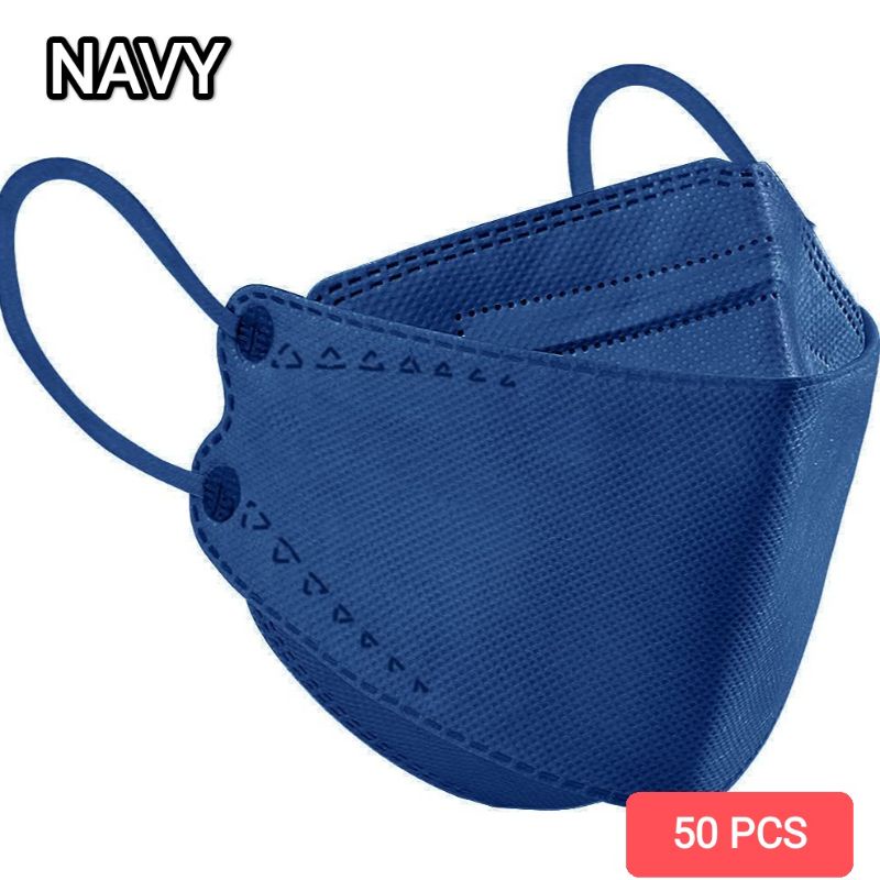 Masker Kf94 isi 50pcs 4ply High Quality Bahan Nyaman dan Lembut Semarang-KF NAVY 5PLY 50 PCS
