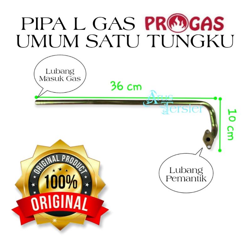Pipa L Kuping Umum RRT Kompor Gas Progas Tecstar Sanex Satu 1 / Tungku