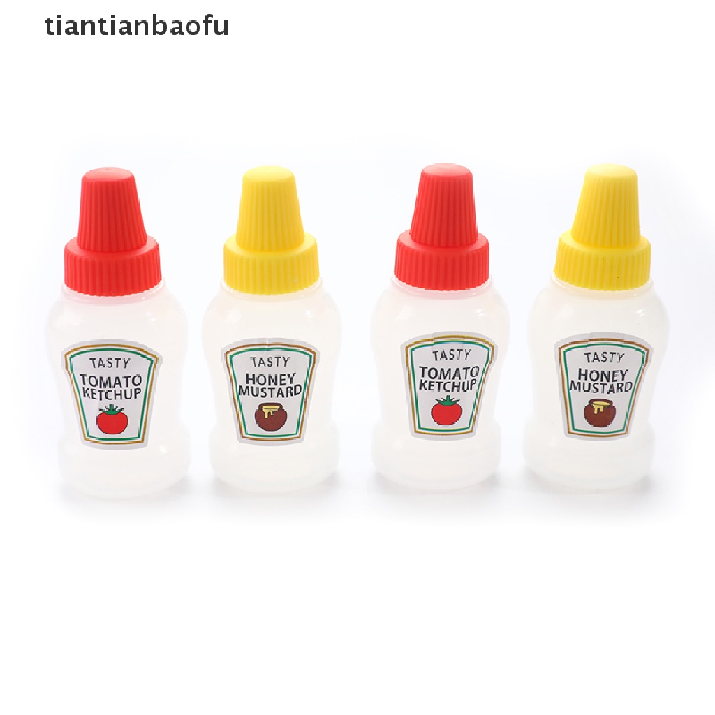 4 Pcs Botol Wadah Saus Tomat Salad Mini Portabel Ukuran 25ML