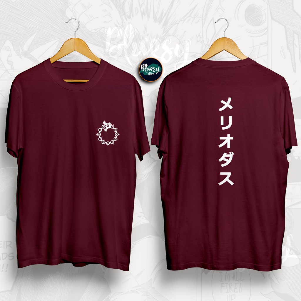 Kaos ANIME NANATSU NO TAIZAI MELIODAS TATTOO SEVEN DEADLY SINS Distro