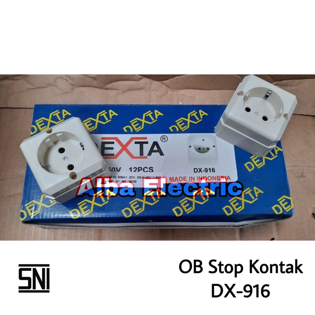 OB STOP KONTAK 1 LUBANG DEXTA DX-916/ OB Stop Kontak 1 lubang