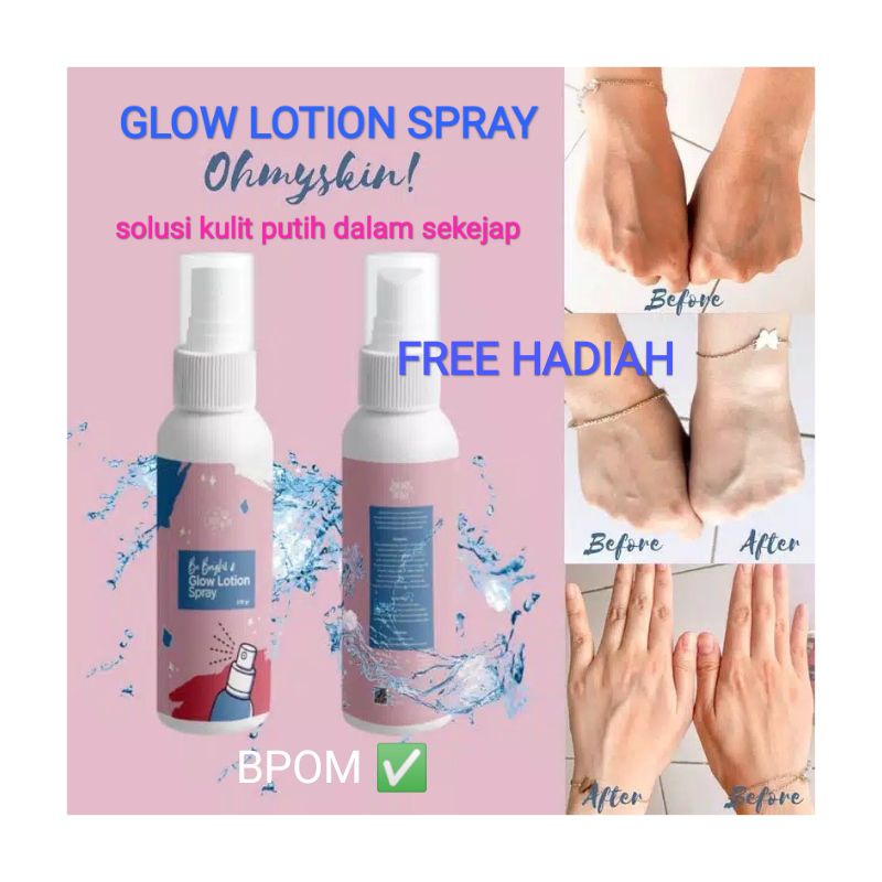 GLOW LOTION SPRAY OHMYSKIN! Be Bright &amp; Glow Lotion Spray Best Seller / ohmyskin.official