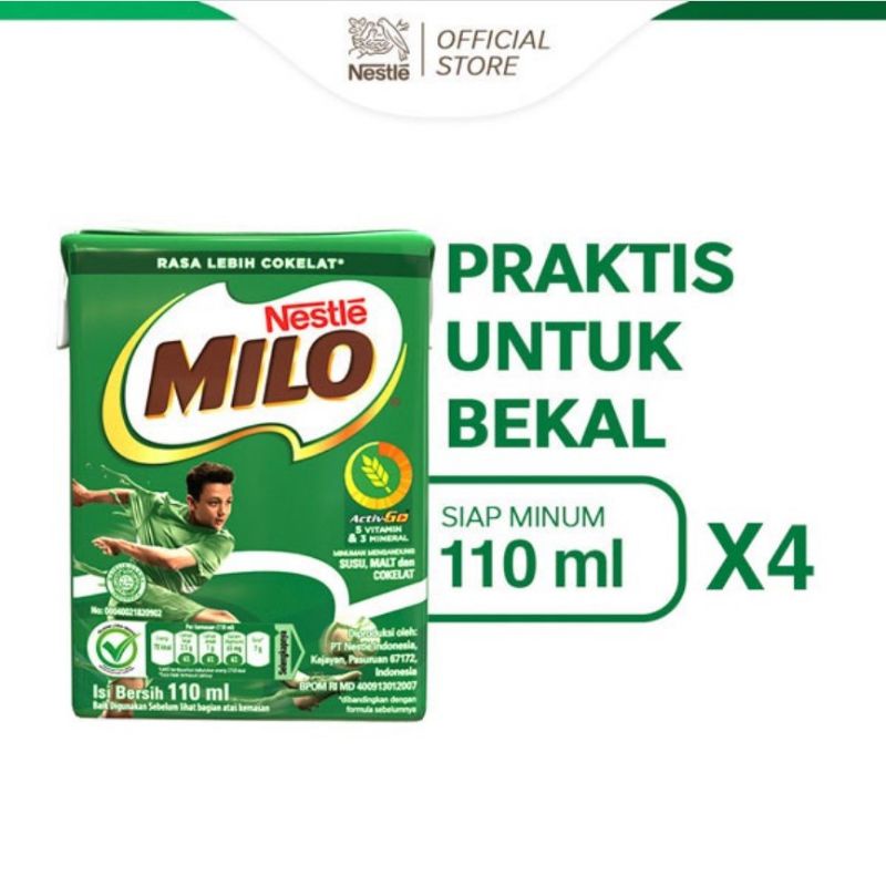 

susu MILO UHT 110ml isi 4pcs