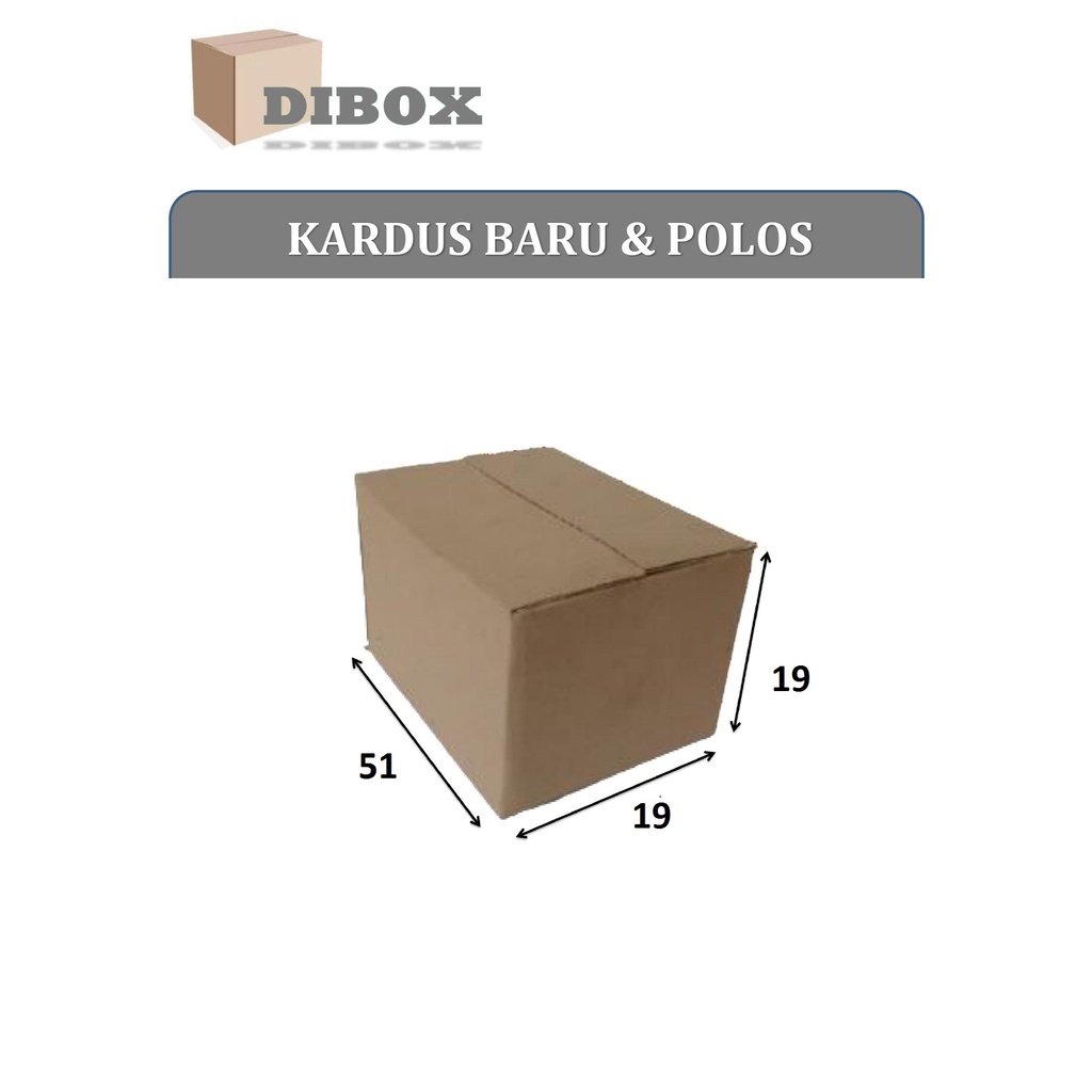 

KARDUS / BOX KARTON POLOS UKURAN 51 x 19 x 19 CM SINGLE WALL