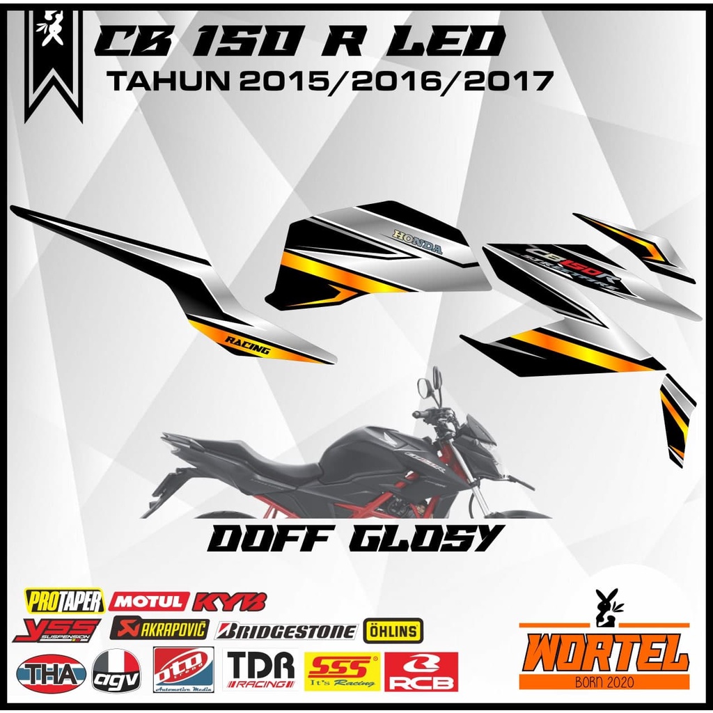 Striping CB150R- Stiker lis Decal Motor CB 150 R Streetfire 2015-2017 Terbaru