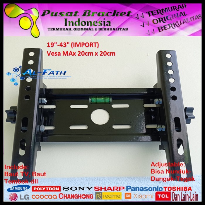 Bracket TV COOCAA 19 s/d 43 inch IMPORT QUALITY Garansi 100% cocok