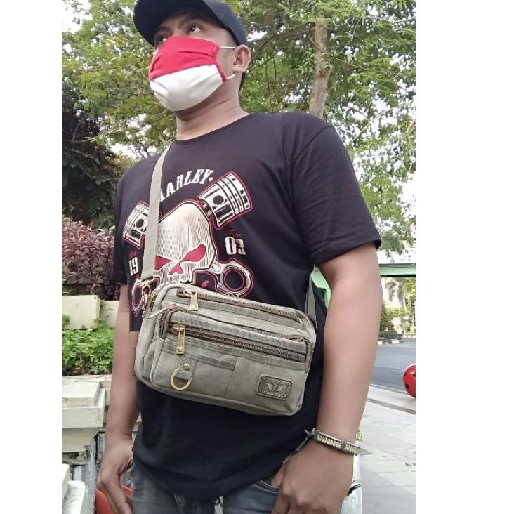 (TERBARU) TAS PINGGANG TAS SABUK TAS CANVAS TAS POLO TAS MULTI FUNGSI TAS SLEMPANG POLO TAS PINGGANG