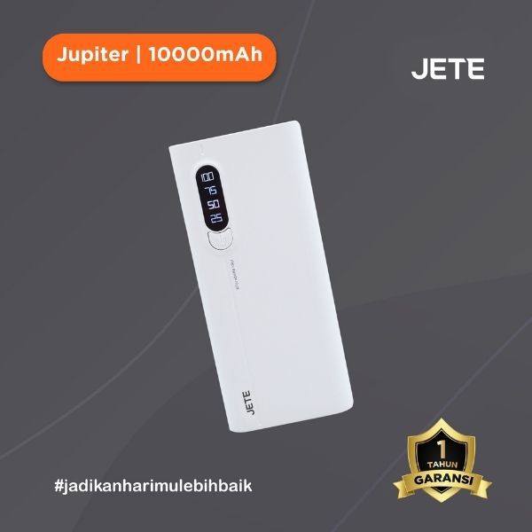 Powerbank 10000 MaH Fast Charging JETE Jupiter - Garansi Resmi  25 Bulan