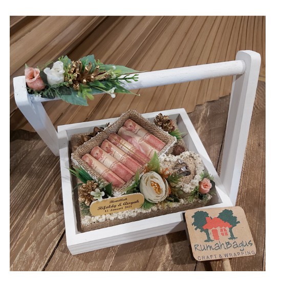 Kotak Mahar Uang dan Cincin Arisha - Mahar Seserahan Pernikahan