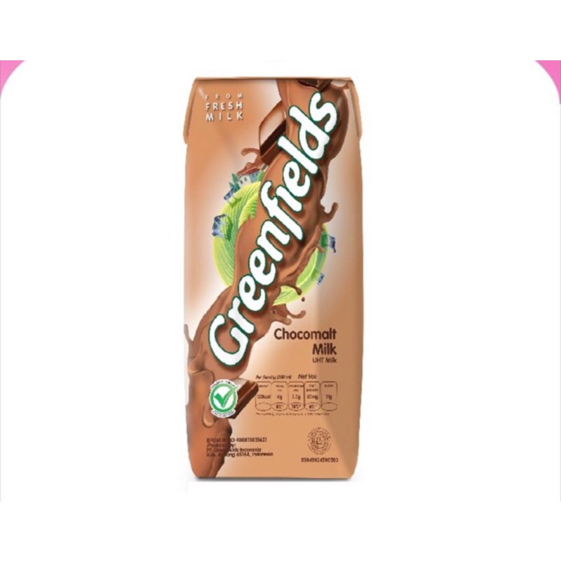 Greenfields Choco Malt Milk 250ml Susu UHT cokelat susu segar cair