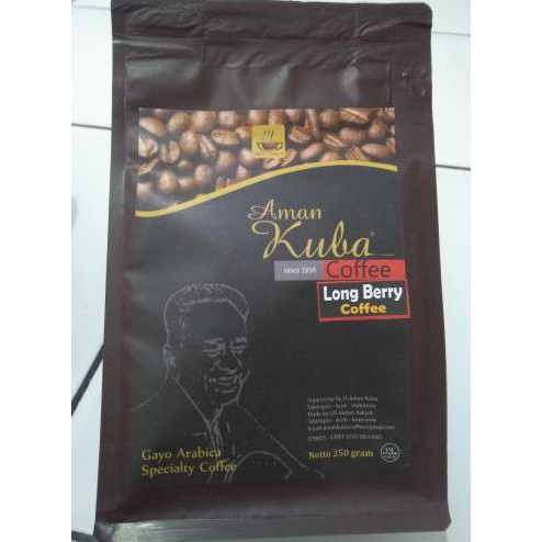 

Aman Kuba Long Berry Coffee, Long Berry 250gr, Kopi Gayo, Arabica Kopi