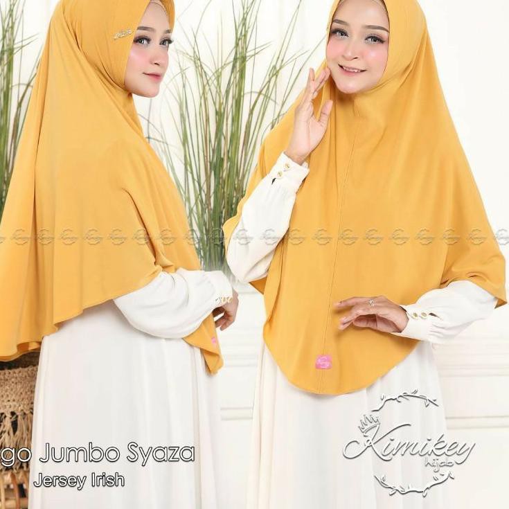 2.2 MALL (Original kimikey) BERGO JUMBO SYAZA••Hijab instan jersey jumbo• khimar jersey Airis• Bergo