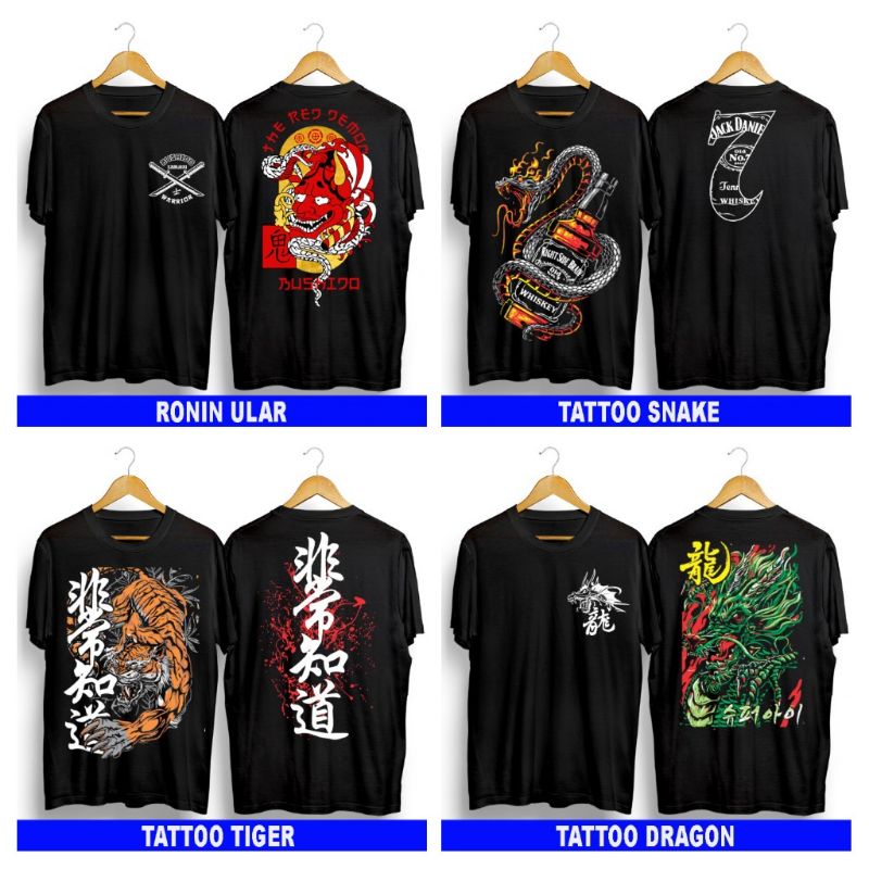 T-shirt Baju Kaos Trendy Samurai Jepang Fashion Pria & Wanita