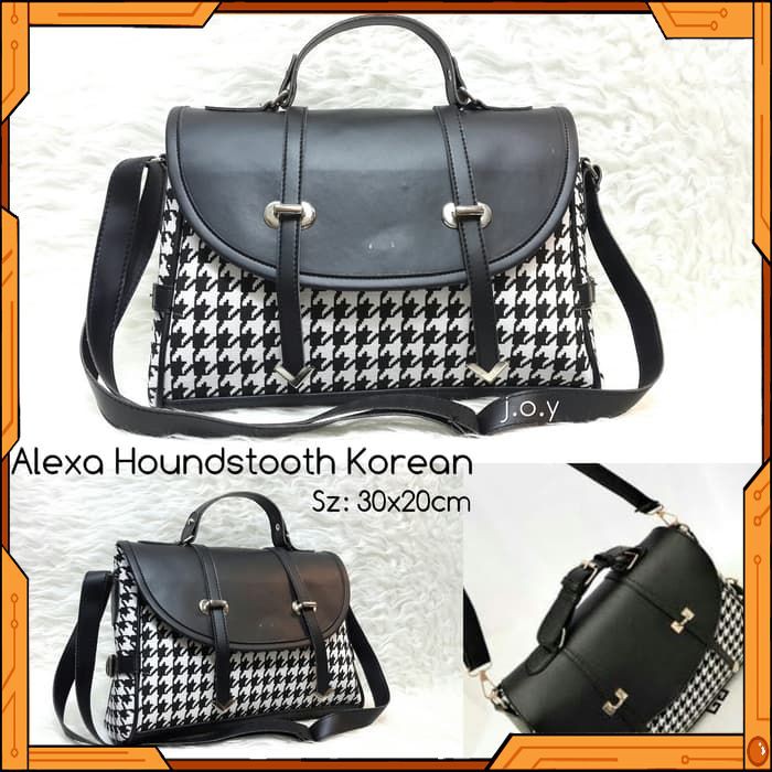 PROMO Tas WANITA Murah SlingBag TAS SELEMPANG WANITA HANDBAG Alexa Houndstooth Korean