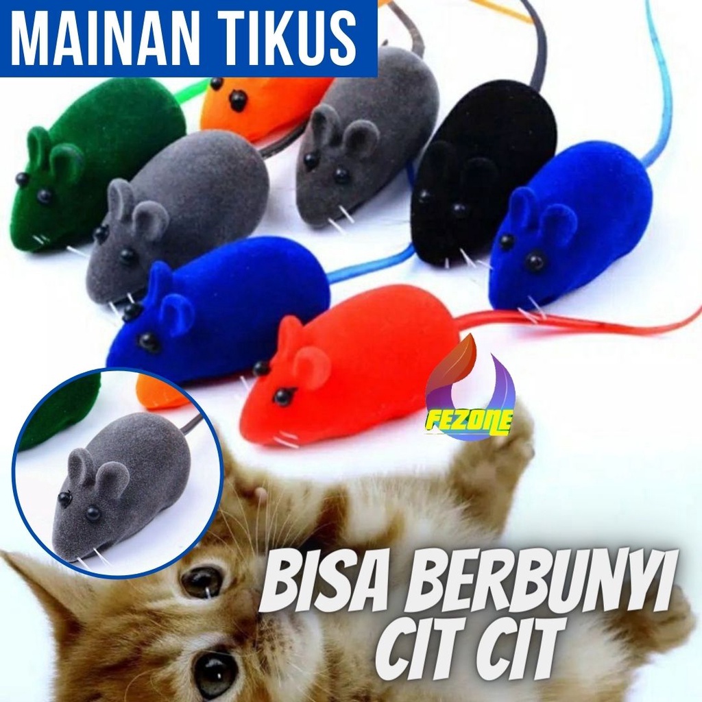 Cat Toys Tikus Cit Cit Mainan Kucing Lucu Tikus Mini Murah FEZONE