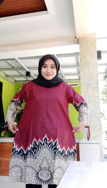 Terlaris Serut Genes Jelita Tunic Navbor Yelbor Whitbor Creambor Tunik Batik