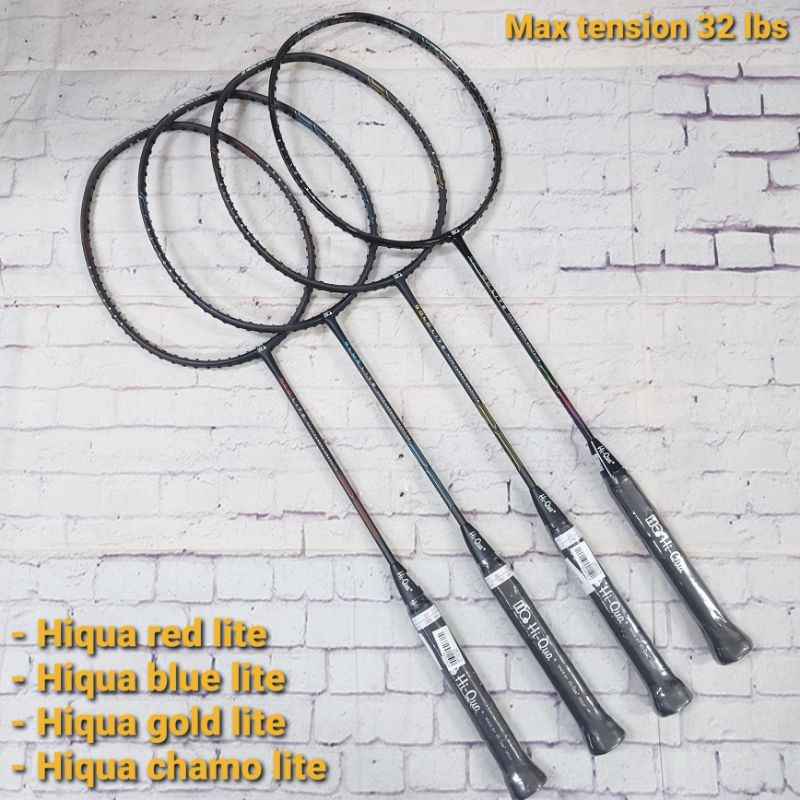RAKET BADMINTON HIQUA GOLD LITE/HIQUA RED LITE/HIQUA BLUE LITE/HIQUA CHAMO LITE ORIGINAL