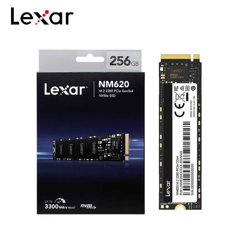 SSD Lexar NM620 256GB - M.2 Pcie Gen3 Nvme 2280 - SSD 256GB NVMe