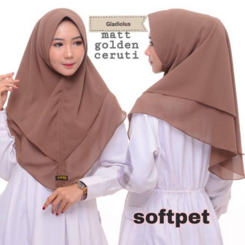 JILBAB INSTAN CERUTY PET / NON PET 2 LAYER STANDAR