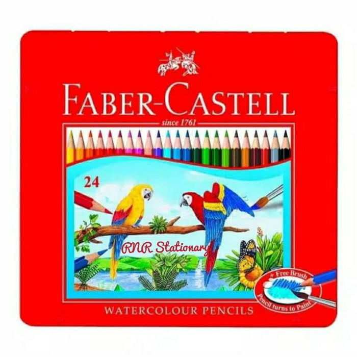 

Mudah Watercolour Pencils 24 Tin Case Faber-Castell / Pensil Warna 24 Promo