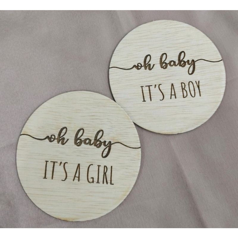 Wooden Plaque it's a Girl and Boys|Gender hospitality board