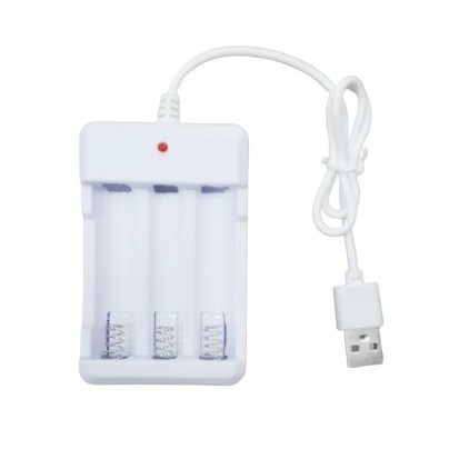 Desktop Charger Baterai Rechargeable A2 A3 AA/AAA 3 Slot Casan Battery Isi Ulang Kabel Usb