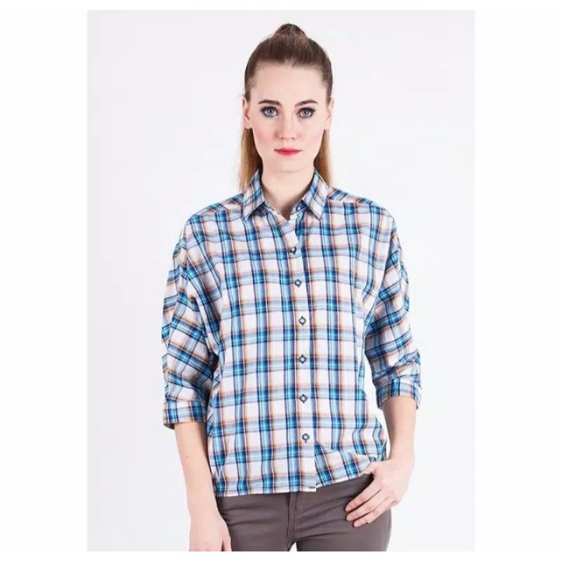 LGS-LADIES-KEMEJA-LENGAN PANJANG-KOTAK KOTAK-LSH.380.N1233L.456