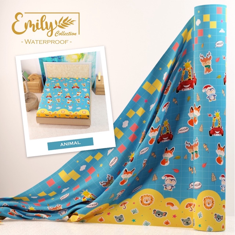 Sprei waterproof motif murah !! Sprei anti ompol sprei murah-Wp animal
