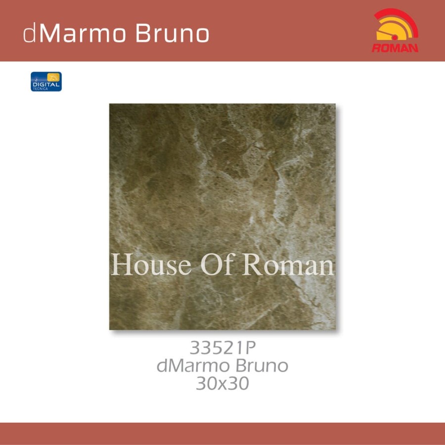 ROMAN KERAMIK LANTAI KAMAR MANDI dMarmo Bruno 30X30 33521P GRADE 1