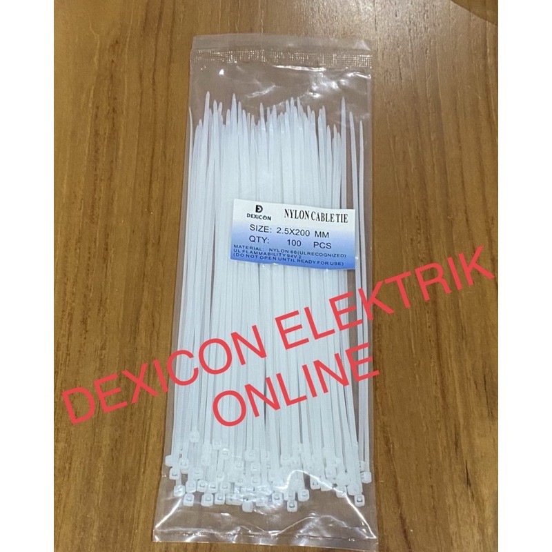 kabel ties 20 cm/uk 2.5x200mm/cable ties/tali ties murah/ties grosir/kabel pengikat/kabel serut/ties